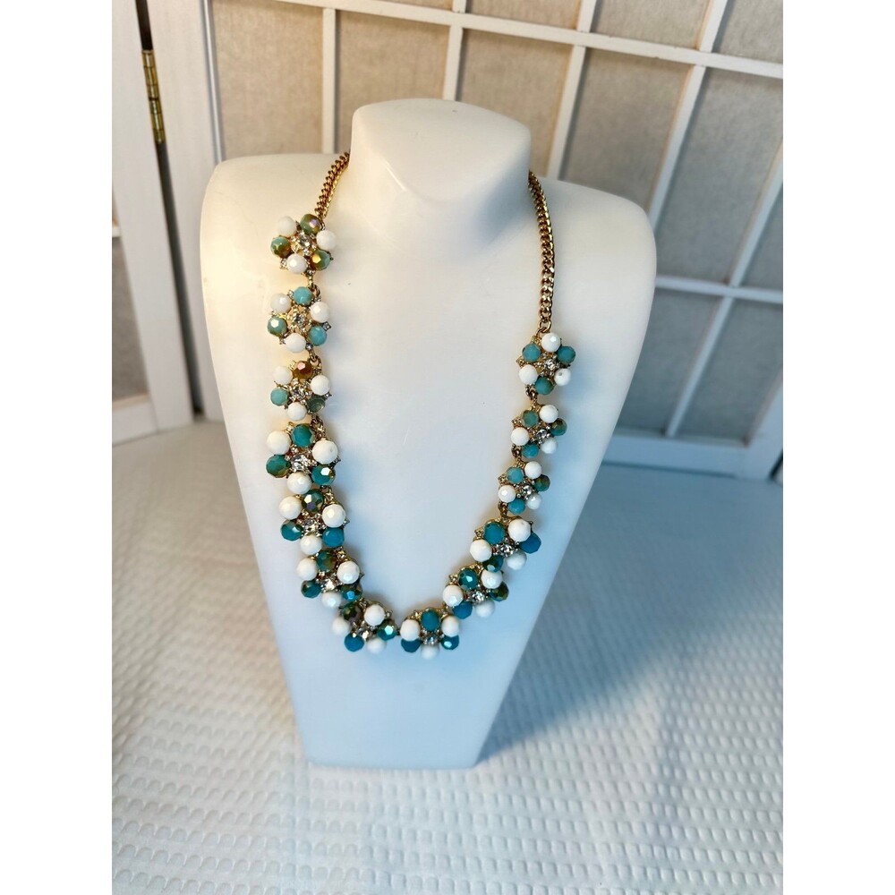 Beautiful Beaded Rhinestones Statement Necklace